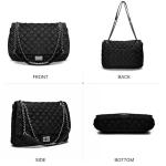 Quilted Flap Shoulder Bag with Chain Strap