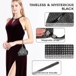 Elegant Rhinestone Fringe Satin Clutch Purse