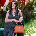 EVVE Women's White Small Satchel Bag