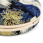 Zebrum Women's Blue Round Evening Clutch Bag