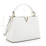 EVVE Women's White Small Satchel Bag