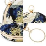 Zebrum Women's Blue Round Evening Clutch Bag