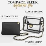VOULEZVUE Clear Crossbody Bag with Gold Chain