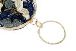 Zebrum Women's Blue Round Evening Clutch Bag