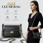 VOULEZVUE Clear Crossbody Bag with Gold Chain