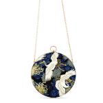 Zebrum Women's Blue Round Evening Clutch Bag