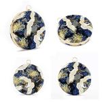 Zebrum Women's Blue Round Evening Clutch Bag