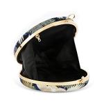 Zebrum Women's Blue Round Evening Clutch Bag