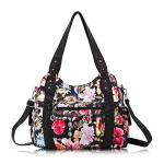 Angel Barcelo Stylish Black Leather Hobo Bag