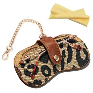 Leopard Soft Leather Sunglasses Bag - OhPinkShark