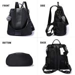 Waterproof Anti-Theft Women’s Nylon Backpack in Black
