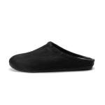 Luxury Fuzzy Platform Slides for Women in Black