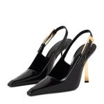 Vertundy Black Stiletto Slingback Heels for Women