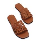 Eusibb Luxury Brown Open Toe Sandals for Women