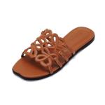 Eusibb Luxury Brown Open Toe Sandals for Women