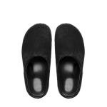 Luxury Fuzzy Platform Slides for Women in Black