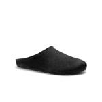 Luxury Fuzzy Platform Slides for Women in Black