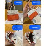 Leather Mini Bag Organizer Clip on for Earbuds Keys Coin Purse Women Luxury Pouch Gift Her