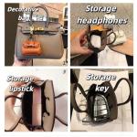 Leather Mini Bag Organizer Clip on for Earbuds Keys Coin Purse Women Luxury Pouch Gift Her