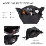 Fanny Packs Waist Bag for Women-Fashion Crossbody Bags Chest Purses Belt Bag with 2 Adjustable Strap (B-Black)
