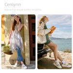 Cenlynn Womens Fashion Sneakers Comfortable Casual Walking Shoes Beige