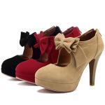 Mostrin Black Closed Toe Heels for Women with Bow Mary Jane Platform Pumps Dress Shoes Sexy High Heel for Prom Dance Size 8