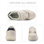Cenlynn Womens Fashion Sneakers Comfortable Casual Walking Shoes Beige