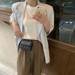 Waist Bag Mini Belt Bag for Women Mini Crossbody Bag Y2k Accessories Belt Purse for Women Fashionable (Black,Large)