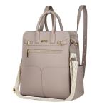 JKAOO Backpack Purse for Women PU Leather Travel Backpack, 4 in 1 Designer Convertible Backpack Purse with Removable Strap (Beige)