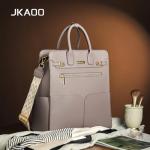 JKAOO Backpack Purse for Women PU Leather Travel Backpack, 4 in 1 Designer Convertible Backpack Purse with Removable Strap (Beige)