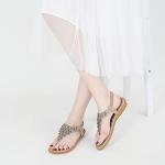 HARENCE Womens Summer Flats Sandals: Casual Bohemian Dressy Thong Flat Shoes Comfortable Slip on Elastic Ankle Strap Sandal