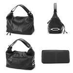 zency 6 Colors Fashion 100% Real Genuine Leather Women Shoulder Bag OL Style Handbag Lady Casual Tote (Black)