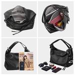 zency 6 Colors Fashion 100% Real Genuine Leather Women Shoulder Bag OL Style Handbag Lady Casual Tote (Black)