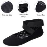 Alpine Swiss Peony Ballet Flats Shoes for Women | Elastic Ankle Strap Flats | Round Closed-Toe Shoes | Slip On Loafers | Padded for Comfort BLK 9