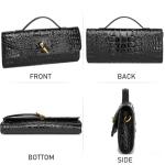 Makcr Joacbv Trendy Women Crocodile Evening Clutch Purse Crossbody Shoulder Handbag Cute Vegan Leather Satchels