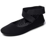 Alpine Swiss Peony Ballet Flats Shoes for Women | Elastic Ankle Strap Flats | Round Closed-Toe Shoes | Slip On Loafers | Padded for Comfort BLK 9