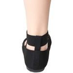 Alpine Swiss Peony Ballet Flats Shoes for Women | Elastic Ankle Strap Flats | Round Closed-Toe Shoes | Slip On Loafers | Padded for Comfort BLK 9