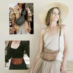 Fanny Packs Waist Bag for Women-Fashion Crossbody Bags Chest Purses Belt Bag with 2 Adjustable Strap (B-Apricot)