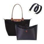 ZTUJO Purse Organizer Insert For Longchamp le pliage,Silky Touching LongChamp Organizer Insert, Compatible with Le Pliage,Energy,Shoulder Bag,Top Handle, Xtra (Black, Small)