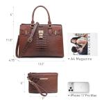 Dasein Women Handbags and Purses Ladies Shoulder Bag Top Handle Satchel Tote Work Bag with Matching Clutch