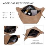 Fanny Packs Waist Bag for Women-Fashion Crossbody Bags Chest Purses Belt Bag with 2 Adjustable Strap (B-Apricot)
