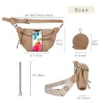Fanny Packs Waist Bag for Women-Fashion Crossbody Bags Chest Purses Belt Bag with 2 Adjustable Strap (B-Apricot)