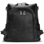 molshine Backpack,Fashion Casual Travel PU Leather Daypack Bag Shoulder Rucksack Handbags for Women HB041 (Black)