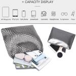 JINMANXUE Woven Tote Bag for Women, Fashion Hobo Handbag, Travel Top-handle Shoulder Bag, Beach Underarm Bag with Purse (Gun silver)