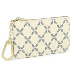 Masien Rauder Luxury Zip Key Chain Pouch | Mini Coin Purse Wallet Card Holder with Clasp | for Men Women (Cream)