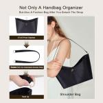 ZTUJO Purse Organizer Insert For Longchamp le pliage,Silky Touching LongChamp Organizer Insert, Compatible with Le Pliage,Energy,Shoulder Bag,Top Handle, Xtra (Black, Small)