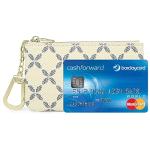 Masien Rauder Luxury Zip Key Chain Pouch | Mini Coin Purse Wallet Card Holder with Clasp | for Men Women (Cream)