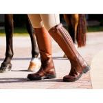 Ovation Women's Moorland II Highrider Tall Riding Boot - Full-Grain Leather Waterproof Breathable Side-Zip Equestrian Boots, Brown, 10