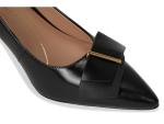 Cole Haan Women's Felicia Bow Pumps, Black Box Leather, 7.5-B US