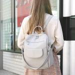 Stylish Waterproof Gray Women's Convertible Backpack
